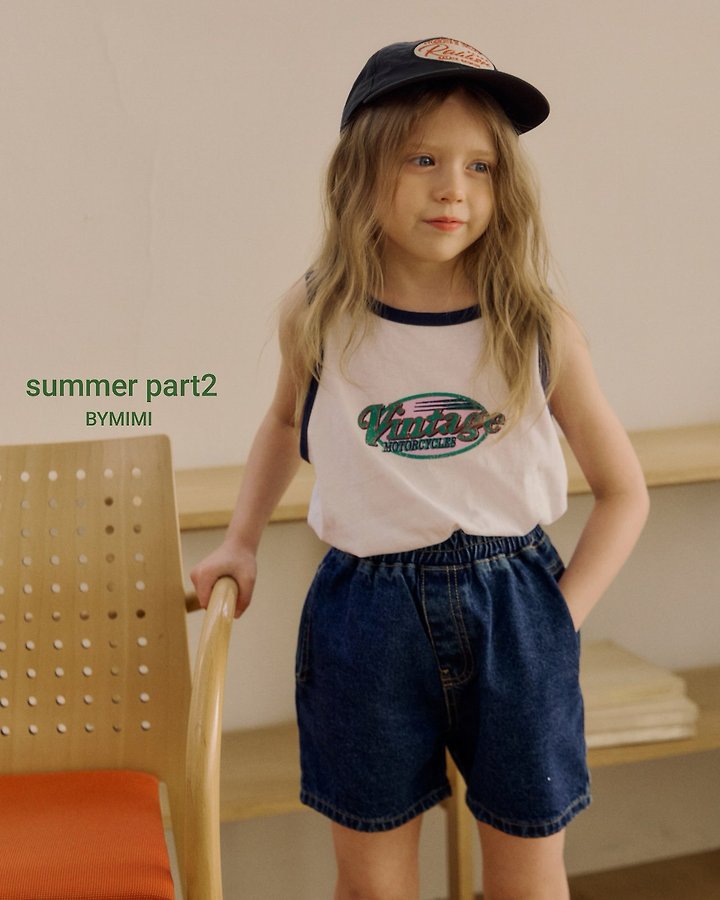 Bymimi - Korean Children Fashion - #kidsshorts - Seesaw Denim Pants - 7