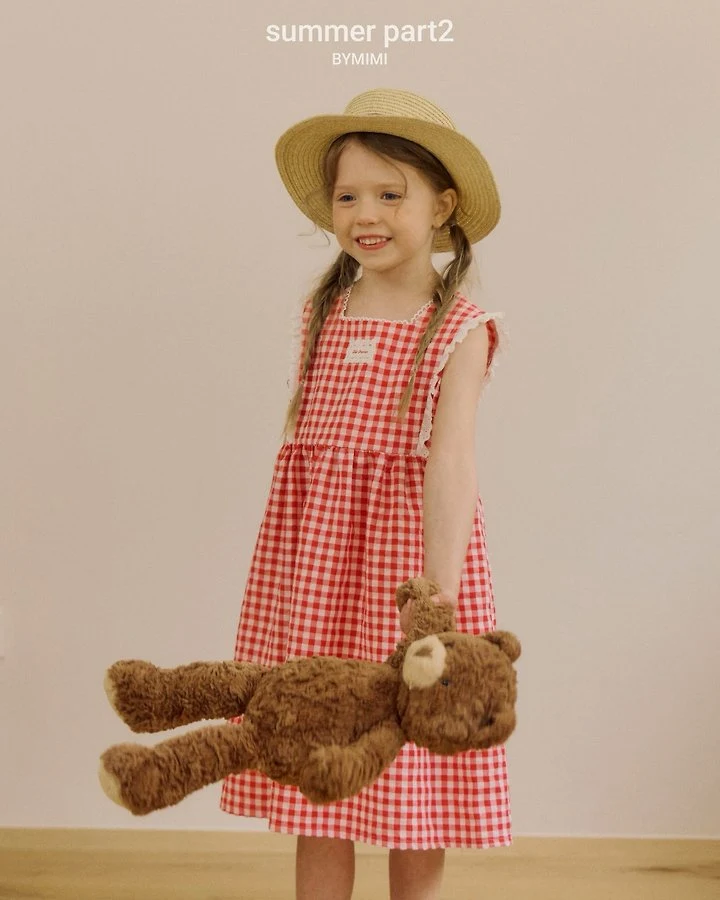 Bymimi - Korean Children Fashion - #minifashionista - Holic One-piece (Check) - 6