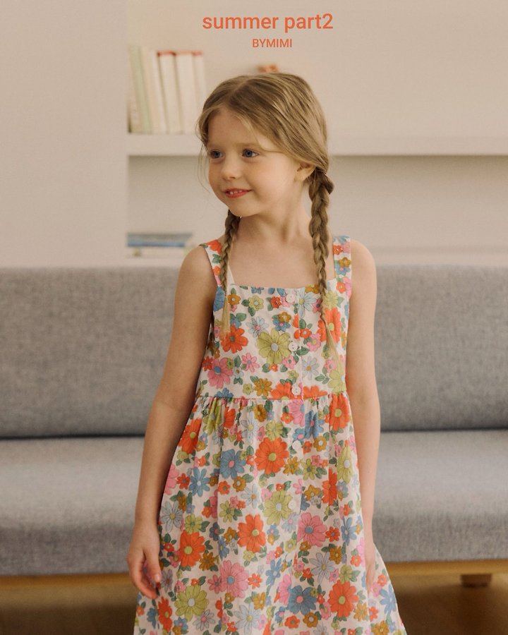 Bymimi - Korean Children Fashion - #magicofchildhood - Multi Flower One-piece - 4