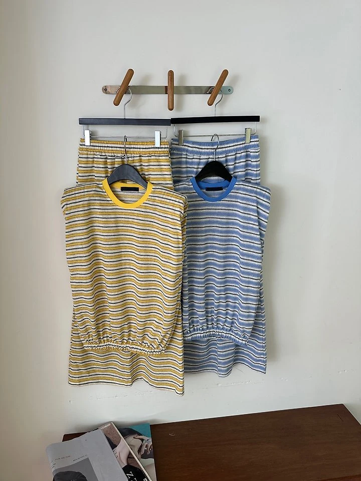 Chavi - Korean Women Fashion - #momslook - Candy Stripe Skirt