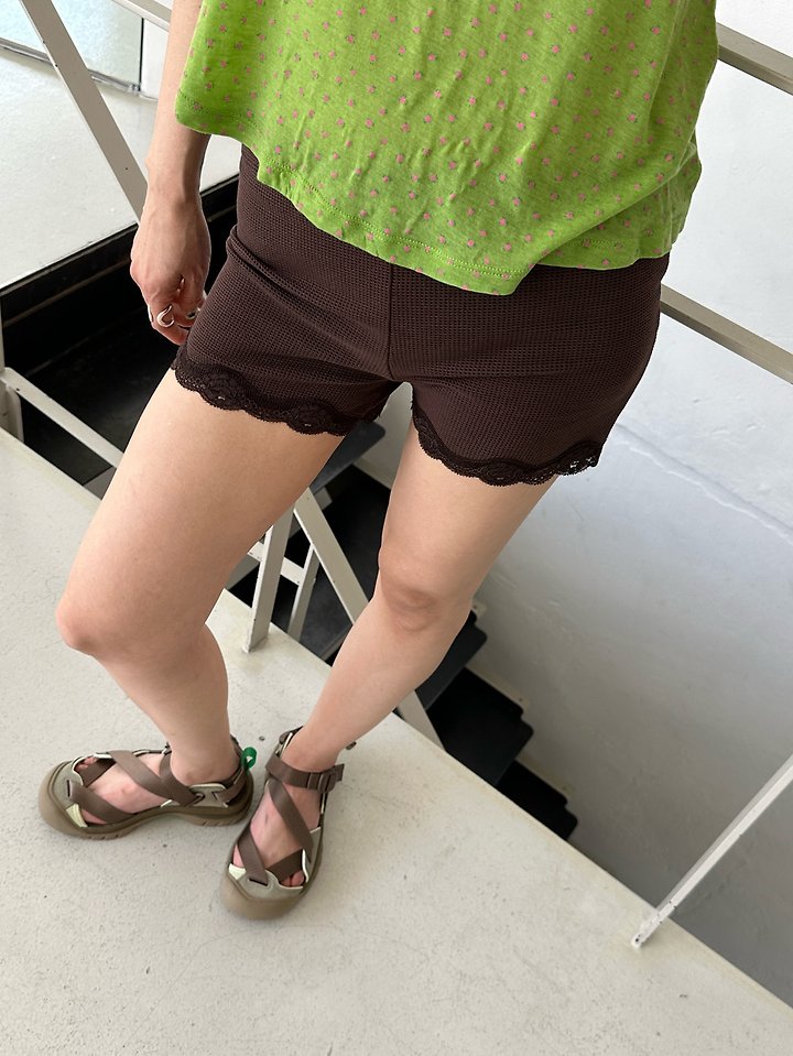 Chavi - Korean Women Fashion - #momslook - Waffle Shorts - 7