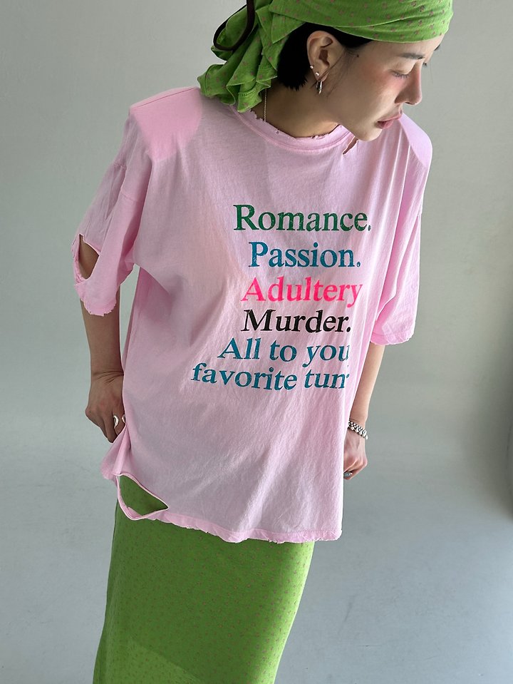 Chavi - Korean Women Fashion - #momslook - Romance Distressed Tee - 6