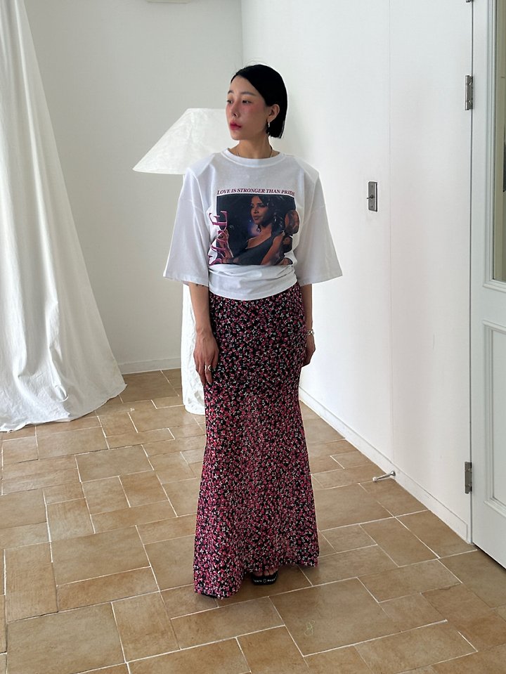 Chavi - Korean Women Fashion - #romanticstyle - Collar Floral Lace Skirt - 9