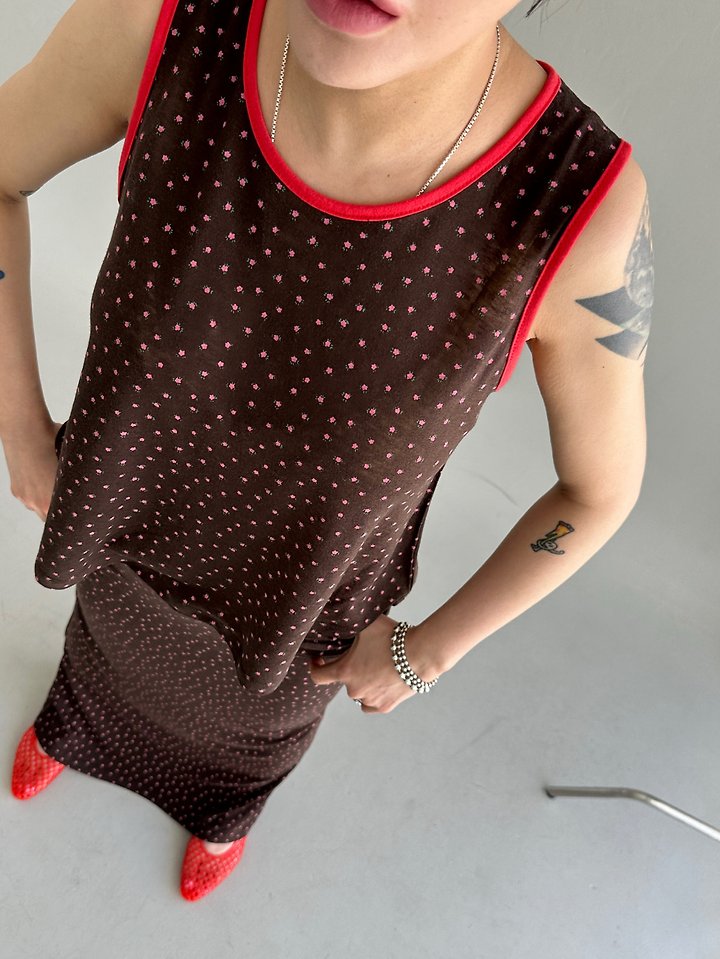 Chavi - Korean Women Fashion - #womensfashion - Tencel Floral Sleeveless Top - 9