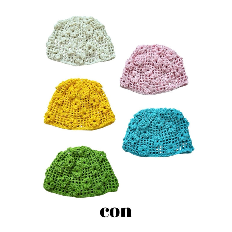 Con - Korean Baby Fashion - #babyboutique - Puffy Flower Beanie