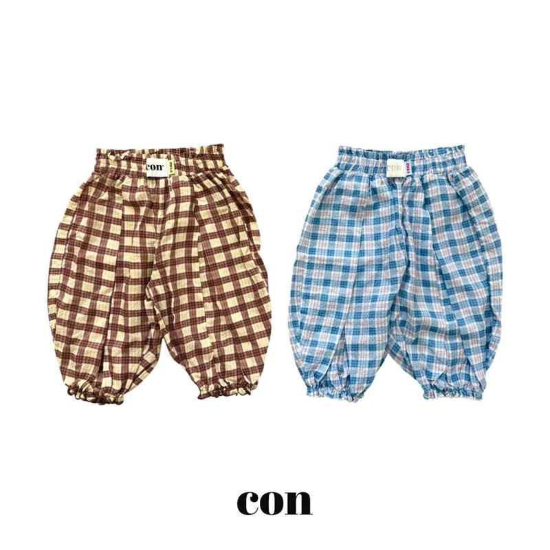Con - Korean Baby Fashion - #babyboutiqueclothing - Check Volume Pants