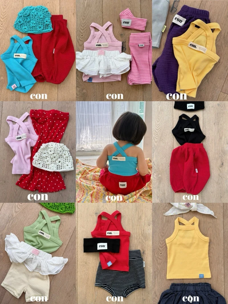 Con - Korean Baby Fashion - #babyclothing - Squared Sleeveless Top - 2