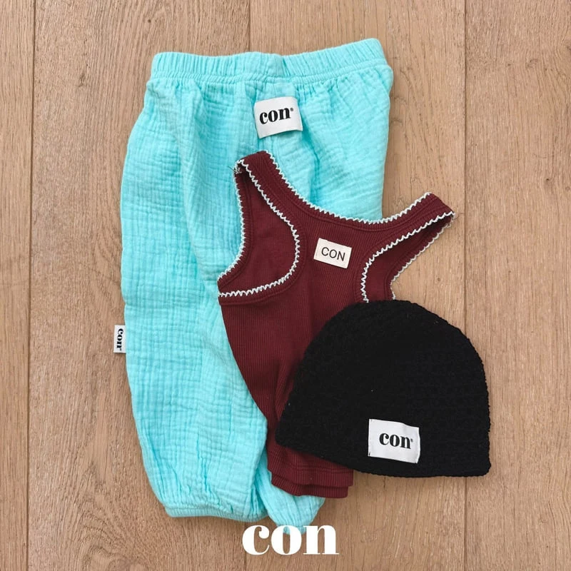 Con - Korean Baby Fashion - #babyfashion - Pincot Sleeveless Top (Green & Burgundy) - 5