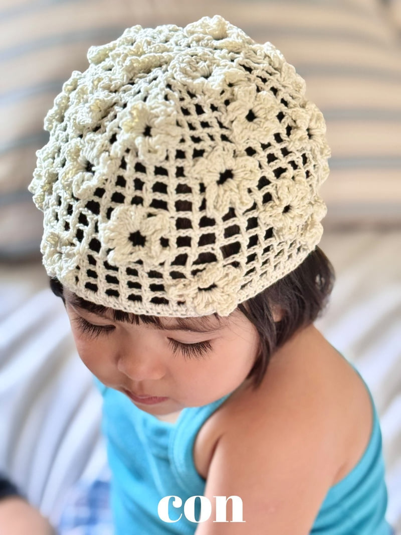 Con - Korean Baby Fashion - #babyfever - Puffy Flower Beanie - 6