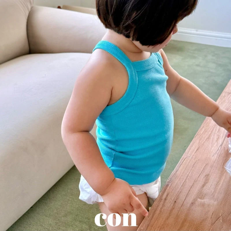 Con - Korean Baby Fashion - #babyoutfit - Squared Sleeveless Top - 9