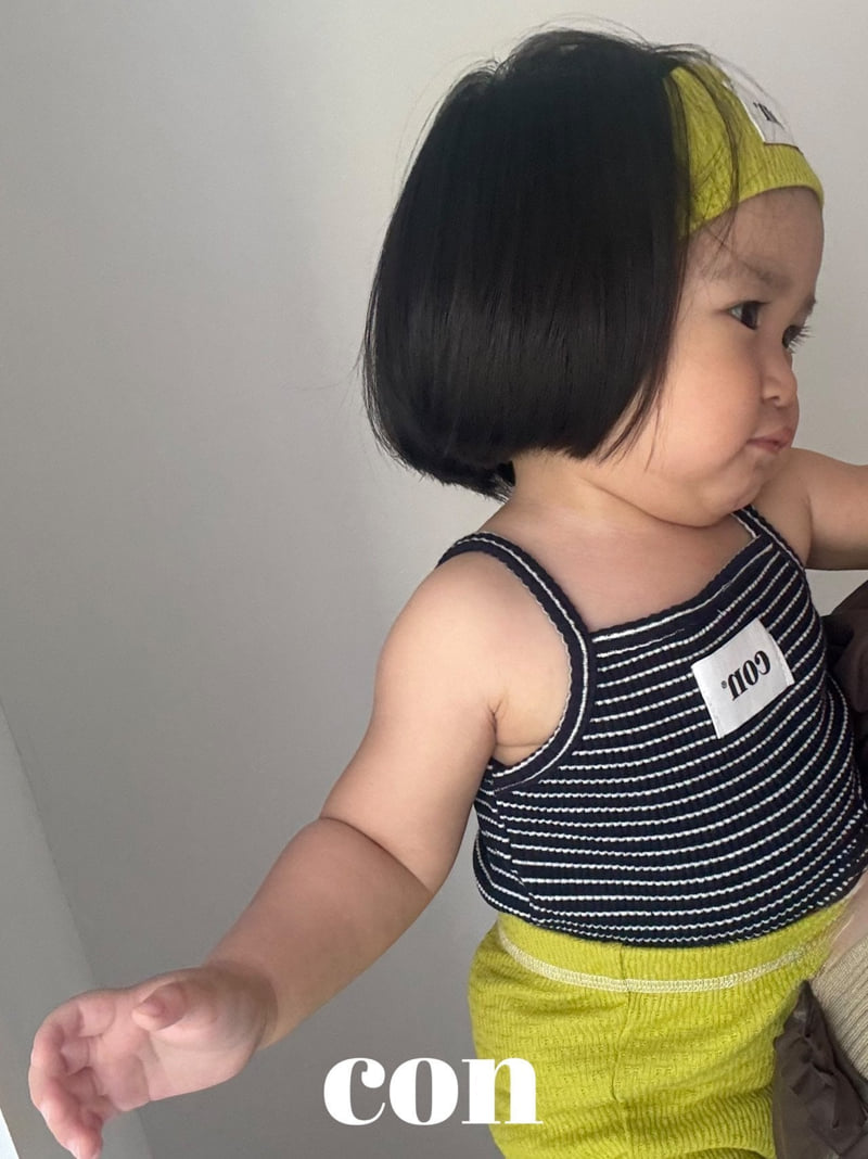 Con - Korean Baby Fashion - #onlinebabyboutique - IStriped Sleeveless Top - 5