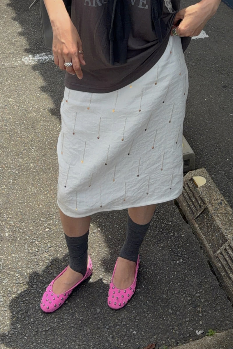 Connaught - Korean Women Fashion - #thatsdarling - Bella Beads Skirt