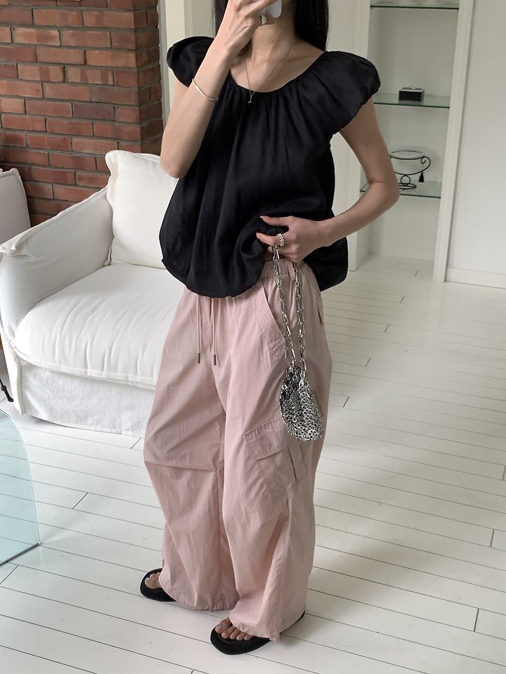 Cranae - Korean Women Fashion - #momslook - Crisp Cargo Pants - 12