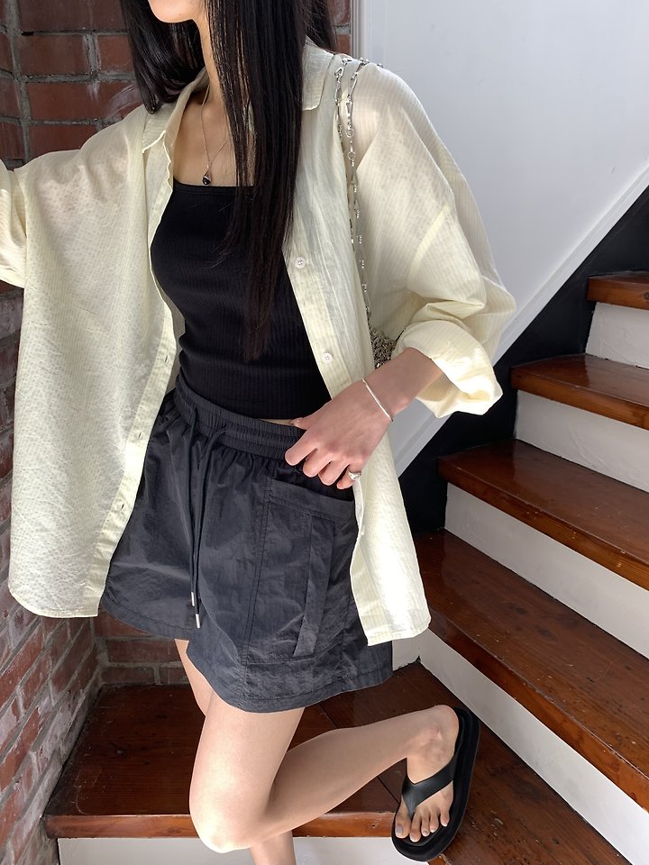 Cranae - Korean Women Fashion - #momslook - Nylon Banded Shorts - 12