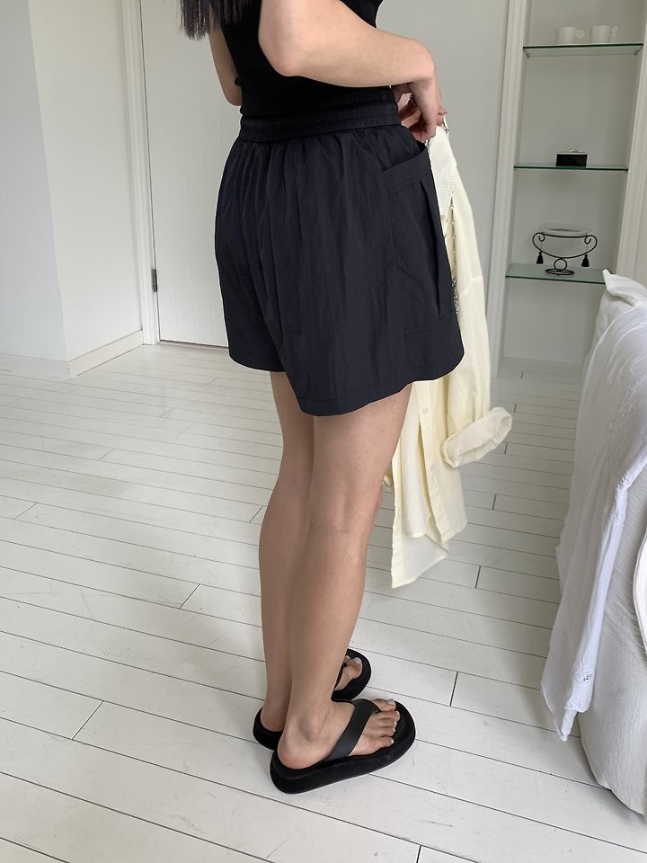 Cranae - Korean Women Fashion - #momslook - Nylon Banded Shorts - 2