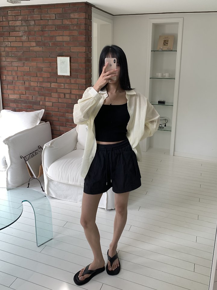 Cranae - Korean Women Fashion - #momslook - Nylon Banded Shorts - 8