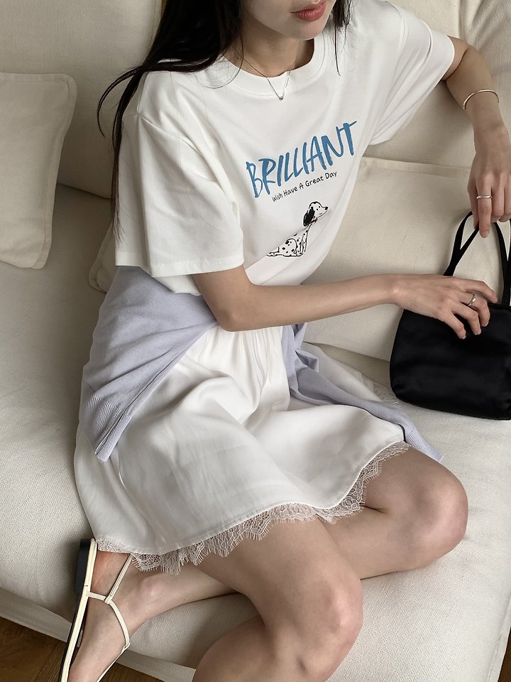 Cranae - Korean Women Fashion - #momslook - Brilliant Tee - 2