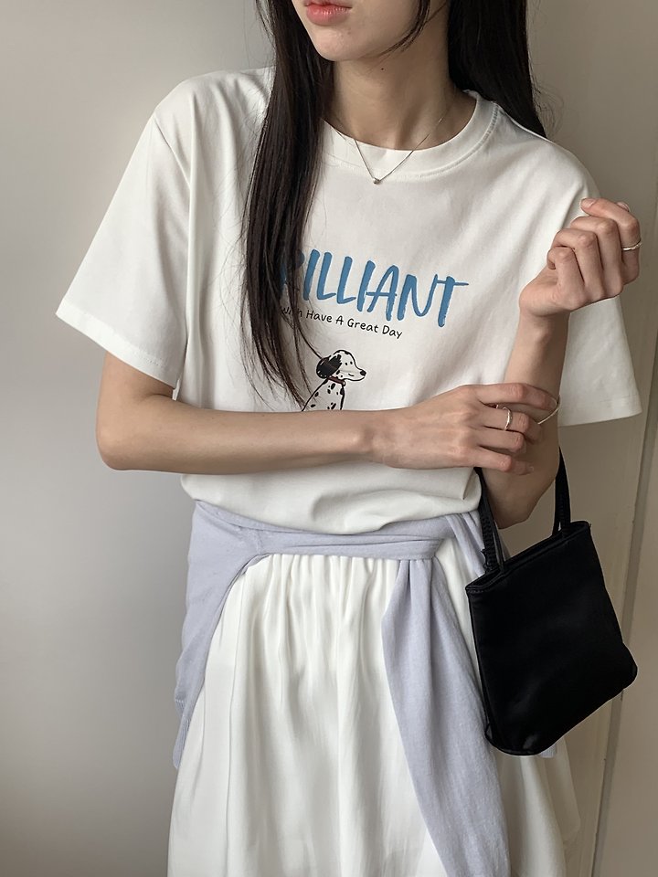 Cranae - Korean Women Fashion - #momslook - Brilliant Tee - 3