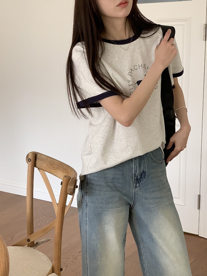 Cranae - Korean Women Fashion - #momslook - Dachs Tee - 10