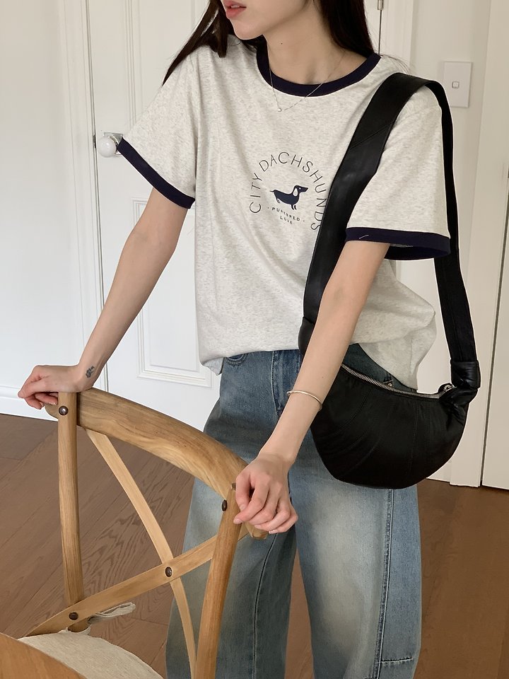 Cranae - Korean Women Fashion - #momslook - Dachs Tee - 8