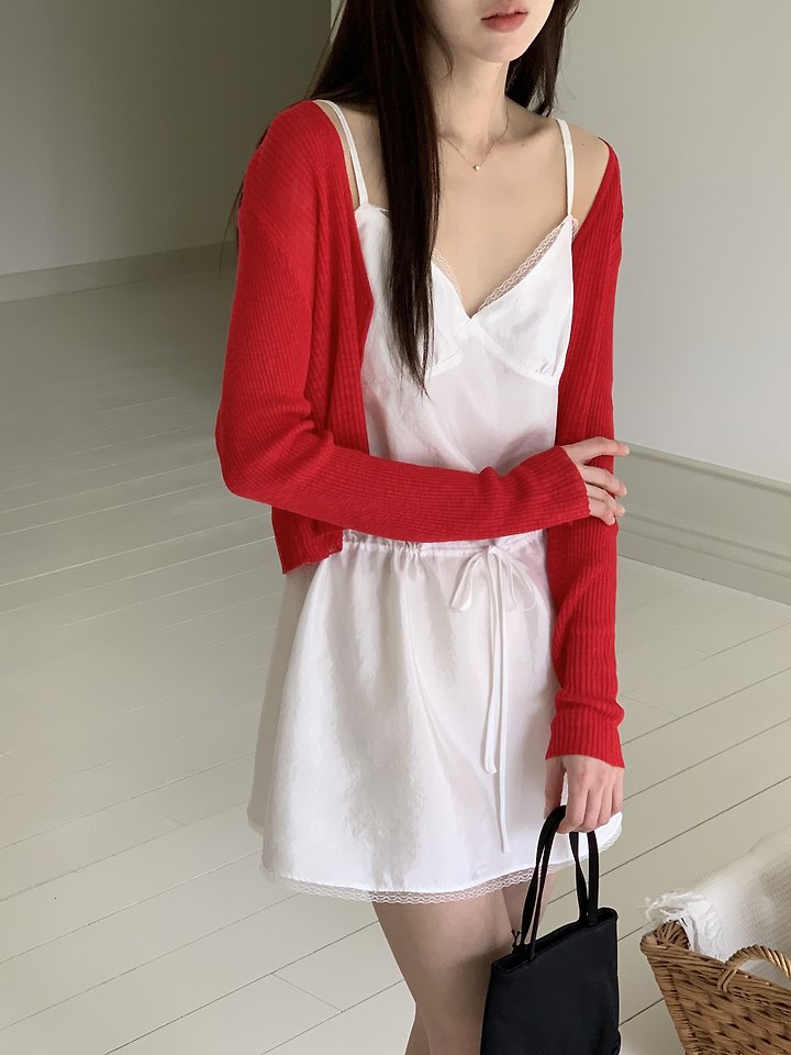 Cranae - Korean Women Fashion - #momslook - Aca Ribbed Knit Cardigan - 8