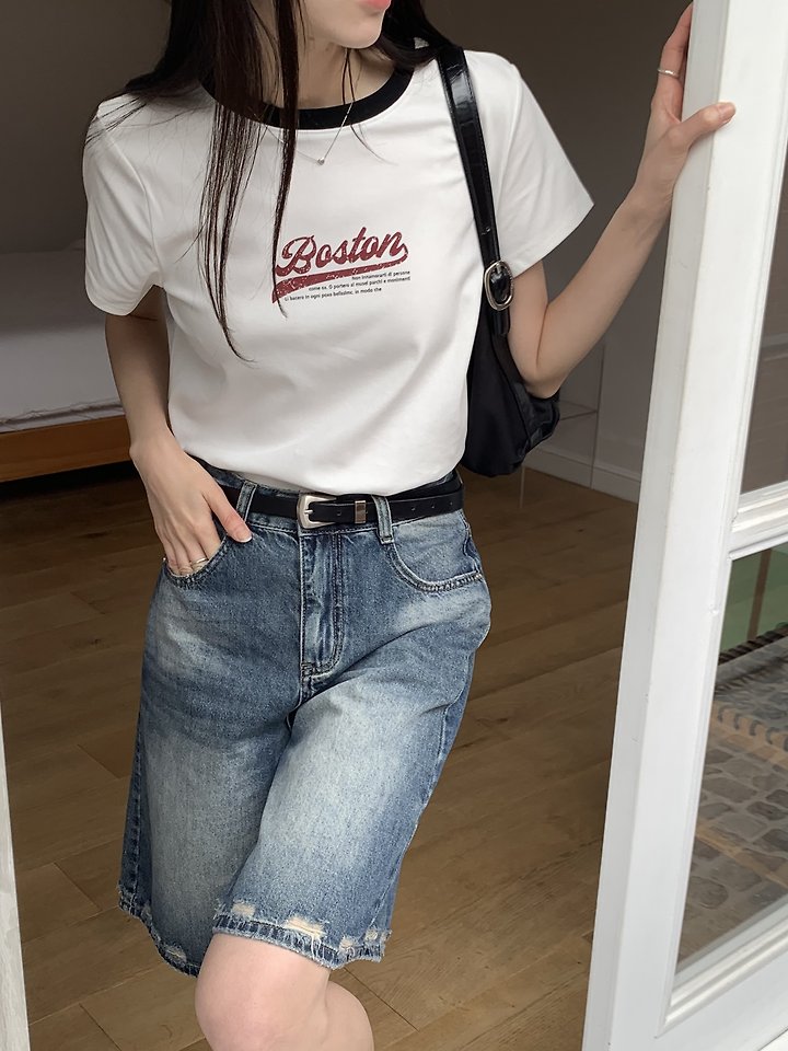 Cranae - Korean Women Fashion - #pursuepretty - Boston Crop Tee - 7