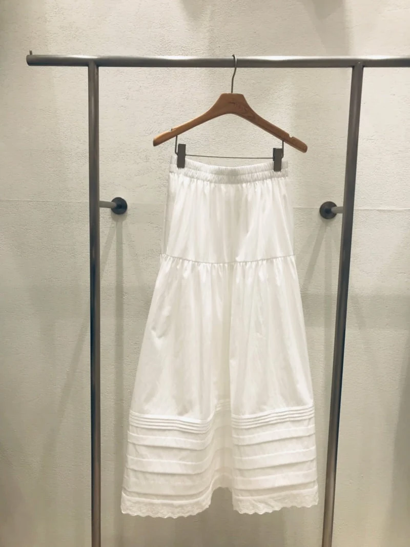 Cranae - Korean Women Fashion - #pursuepretty - Dear Long Banded Skirt