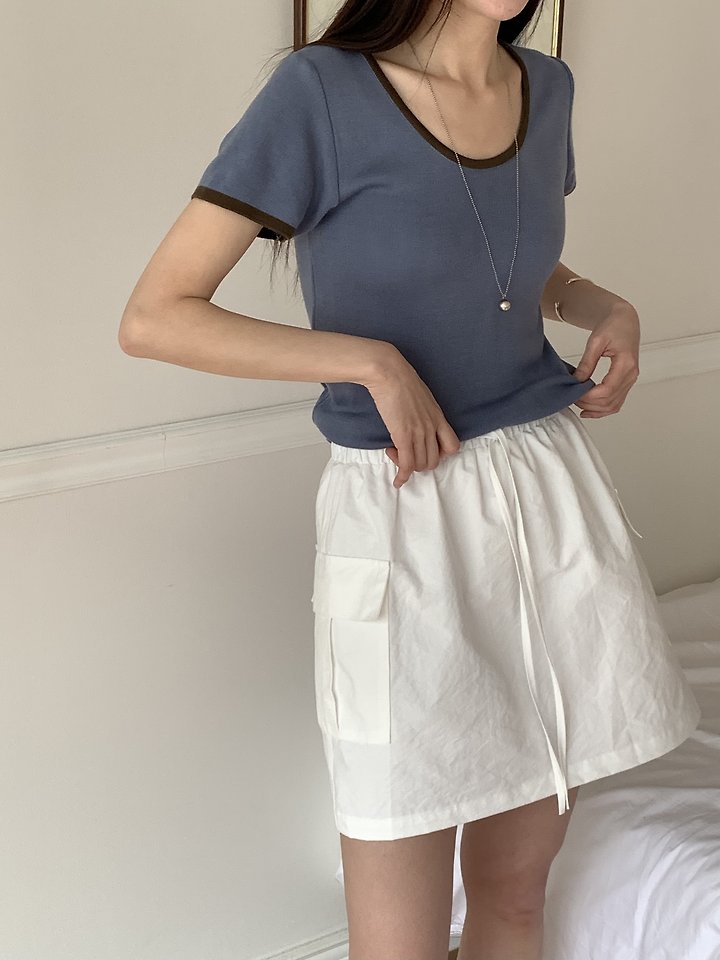Cranae - Korean Women Fashion - #restrostyle - Gram Cargo Skirt - 6