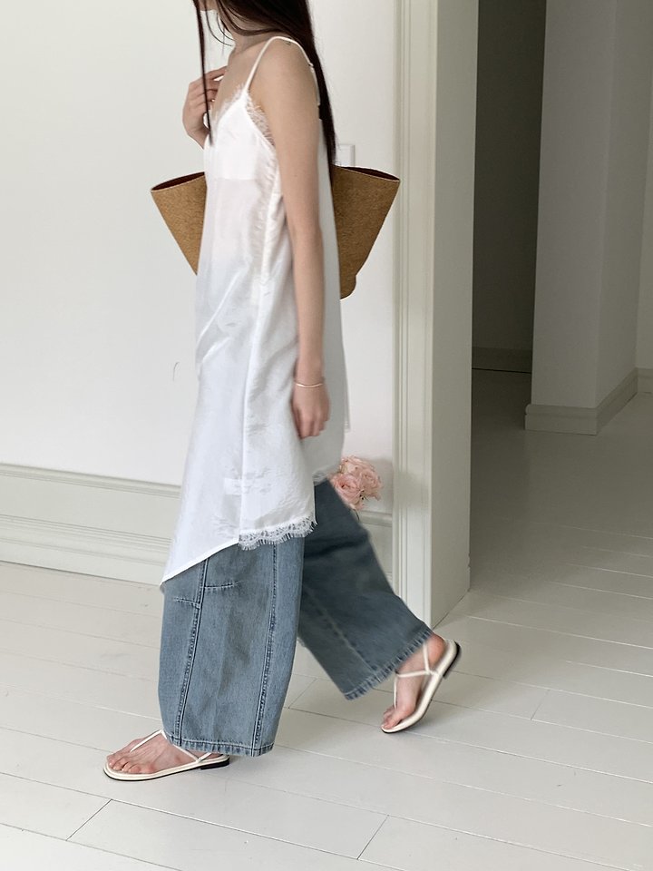 Cranae - Korean Women Fashion - #pursuepretty - Ray Asymmetric Strap One-piece - 4