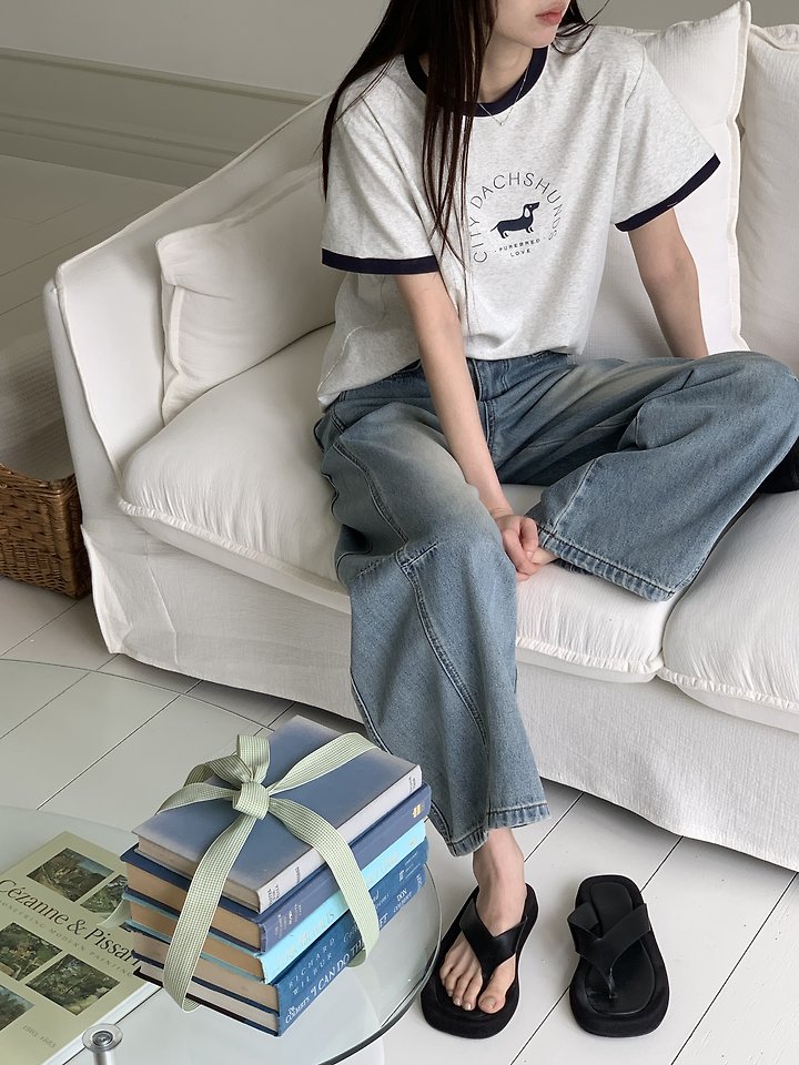 Cranae - Korean Women Fashion - #restrostyle - Dachs Tee - 3