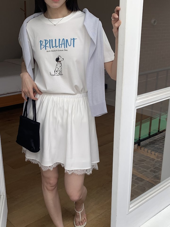 Cranae - Korean Women Fashion - #romanticstyle - Brilliant Tee - 10