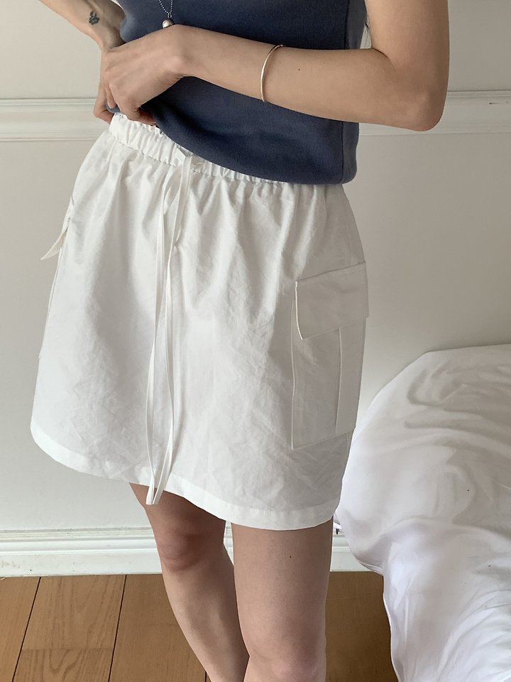 Cranae - Korean Women Fashion - #romanticstyle - Gram Cargo Skirt - 7