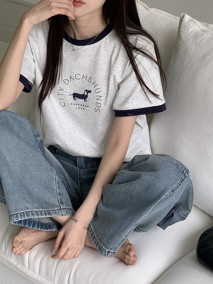 Cranae - Korean Women Fashion - #shopsmall - Dachs Tee - 5