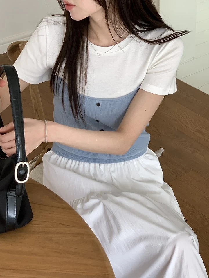 Cranae - Korean Women Fashion - #shopsmall - Bow Contrast Knit Top - 3