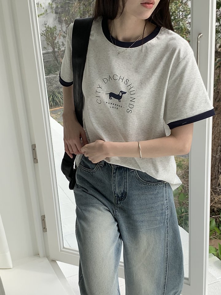 Cranae - Korean Women Fashion - #thelittlethings - Dachs Tee - 7