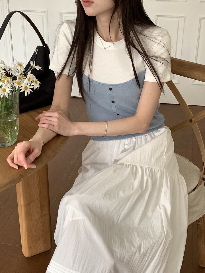 Cranae - Korean Women Fashion - #thelittlethings - Bow Contrast Knit Top - 5