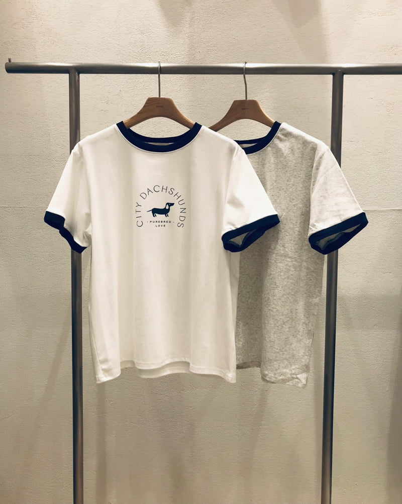 Cranae - Korean Women Fashion - #vintagekidsstyle - Dachs Tee