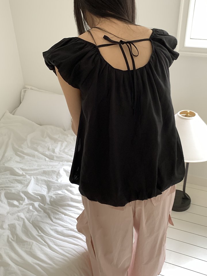 Cranae - Korean Women Fashion - #womensfashion - Shirred Puff Blouse - 10