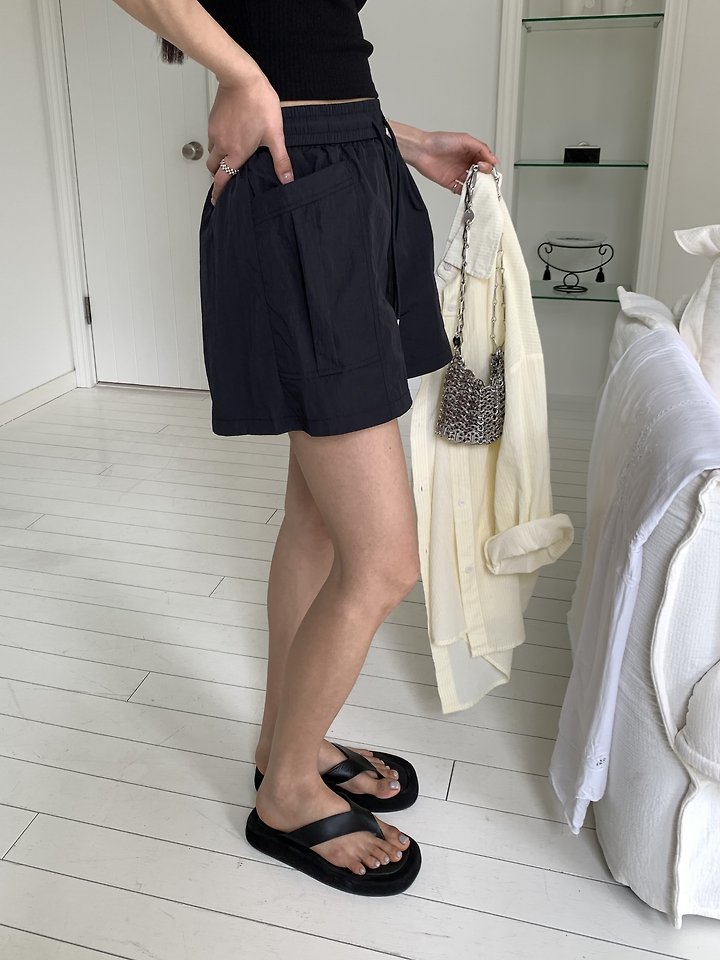Cranae - Korean Women Fashion - #womensfashion - Nylon Banded Shorts - 3