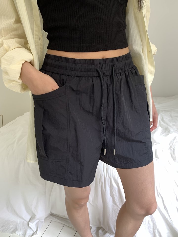 Cranae - Korean Women Fashion - #womensfashion - Nylon Banded Shorts - 5