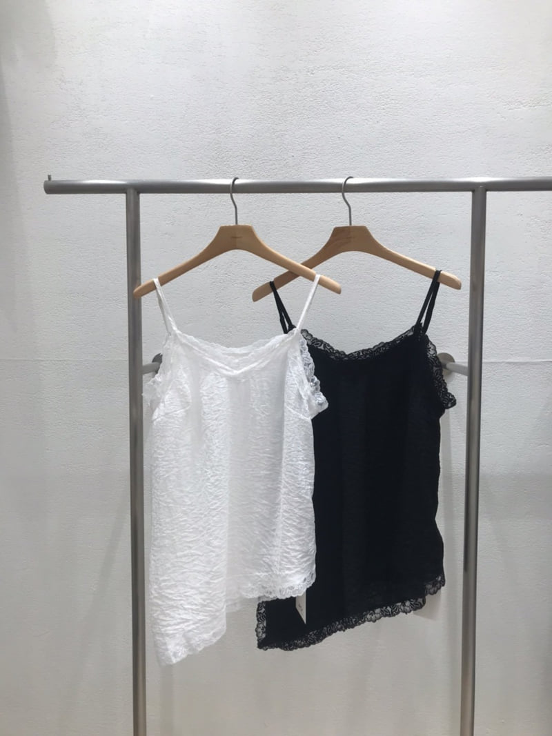 Cranae - Korean Women Fashion - #womensfashion - Sealing Lace Strap Top