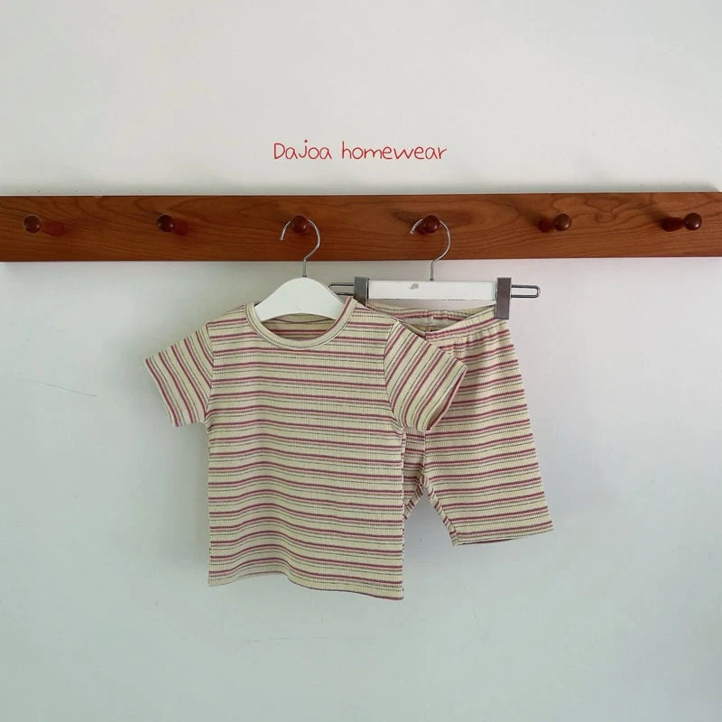 Dajoa - Korean Children Fashion - #kidsstore - Stripe Easywear - 5