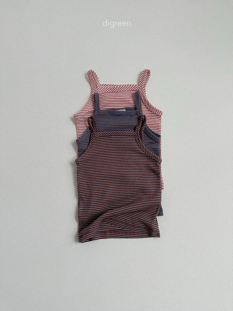 Digreen - Korean Children Fashion - #kidsstore - Peanut Stripe Sleeveless Top - 5