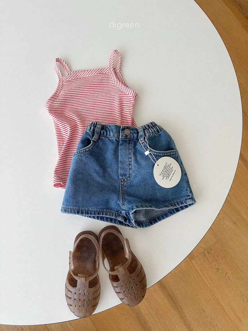 Digreen - Korean Children Fashion - #littlefashionista - Peanut Stripe Sleeveless Top - 8