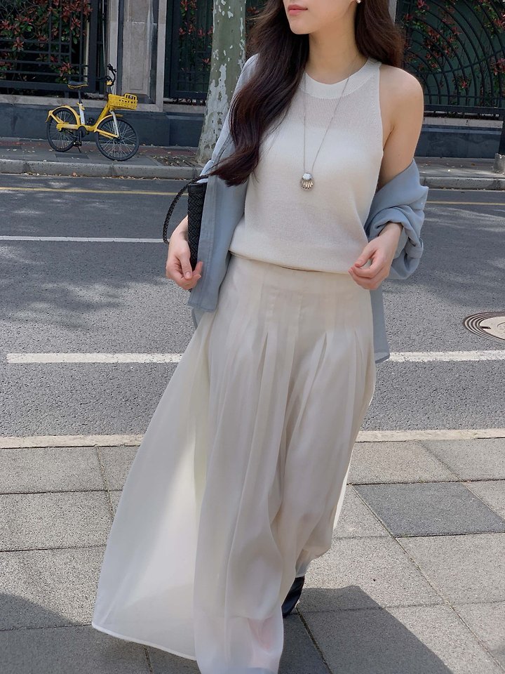 Dress Room - Korean Women Fashion - #momslook - Clean Sleeveless Knit Top - 2
