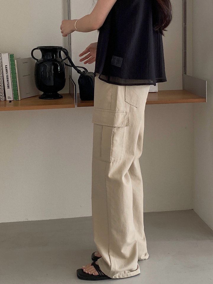Dress Room - Korean Women Fashion - #momslook - Egg Cargo Cotton Pants