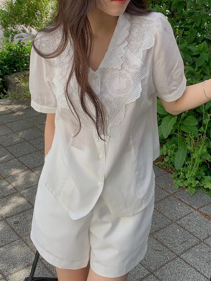Dress Room - Korean Women Fashion - #momslook - Lowell Cotton Blouse - 5