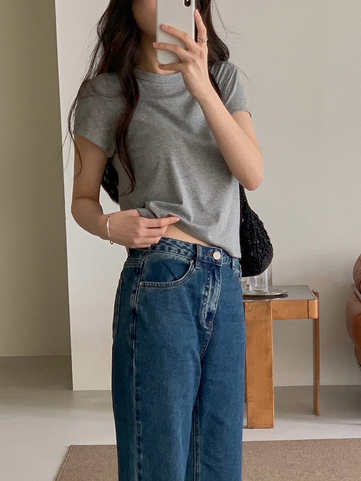 Dress Room - Korean Women Fashion - #restrostyle - Cotton Stitch Tee - 11
