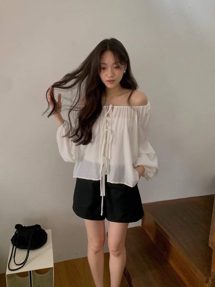 Dress Room - Korean Women Fashion - #shopsmall - Shoe Ribbon Blouse - 10