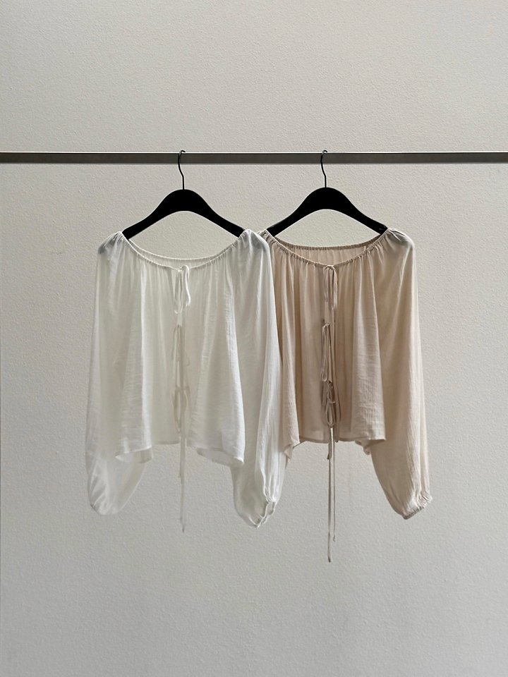Dress Room - Korean Women Fashion - #thatsdarling - Shoe Ribbon Blouse - 11